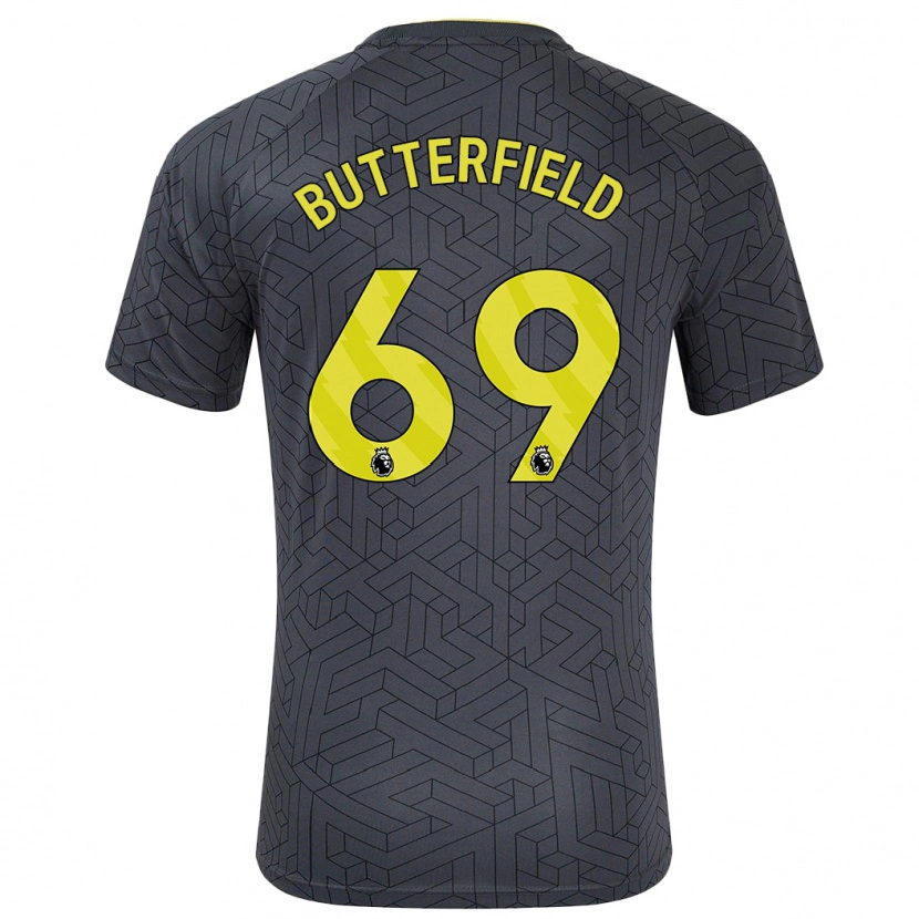 Danxen Barn Luke Butterfield #69 Svart Gul Bortetrøye Drakt Trøye 2024/25 Skjorter T-Skjorte