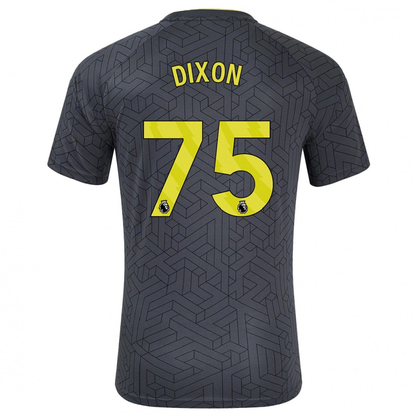 Danxen Barn Roman Dixon #75 Svart Gul Bortetrøye Drakt Trøye 2024/25 Skjorter T-Skjorte