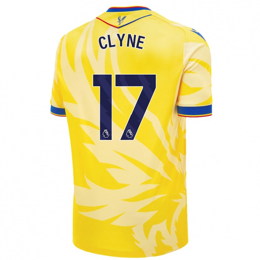 Danxen Barn Nathaniel Clyne #17 Gul Bortetrøye Drakt Trøye 2024/25 Skjorter T-Skjorte