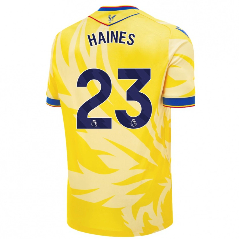 Danxen Barn Coral-Jade Haines #23 Gul Bortetrøye Drakt Trøye 2024/25 Skjorter T-Skjorte