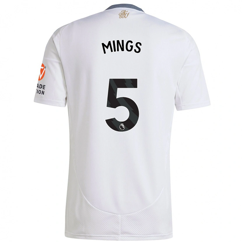 Danxen Barn Tyrone Mings #5 Hvit Bortetrøye Drakt Trøye 2024/25 Skjorter T-Skjorte
