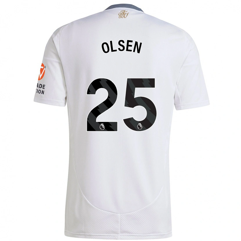 Danxen Barn Robin Olsen #25 Hvit Bortetrøye Drakt Trøye 2024/25 Skjorter T-Skjorte