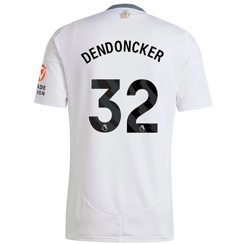 Danxen Barn Leander Dendoncker #32 Hvit Bortetrøye Drakt Trøye 2024/25 Skjorter T-Skjorte