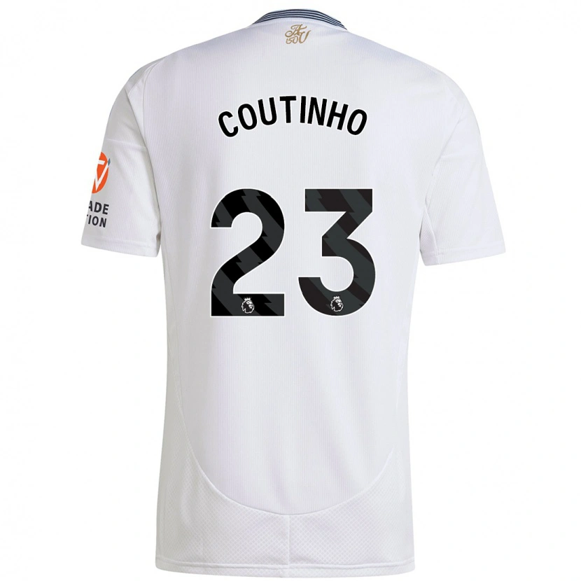 Danxen Barn Philippe Coutinho #23 Hvit Bortetrøye Drakt Trøye 2024/25 Skjorter T-Skjorte