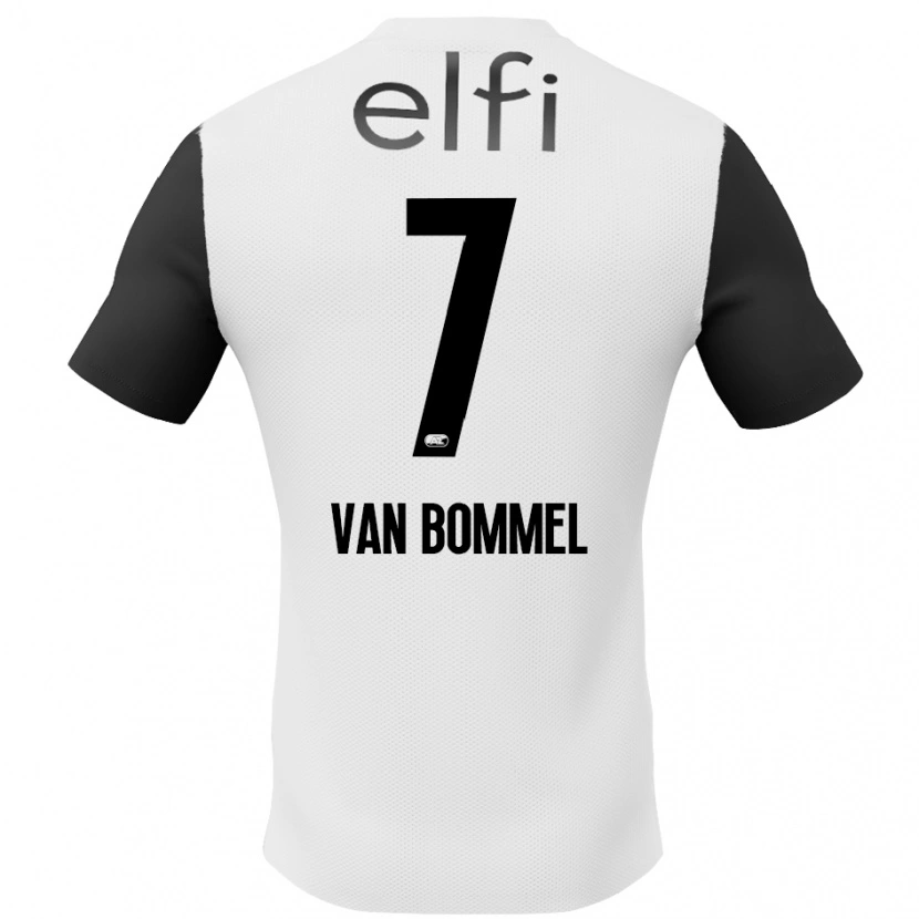 Danxen Barn Ruben Van Bommel #7 Hvit Svart Bortetrøye Drakt Trøye 2024/25 Skjorter T-Skjorte