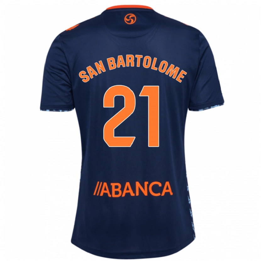 Danxen Barn Víctor San Bartolomé #21 Marineblå Bortetrøye Drakt Trøye 2024/25 Skjorter T-Skjorte
