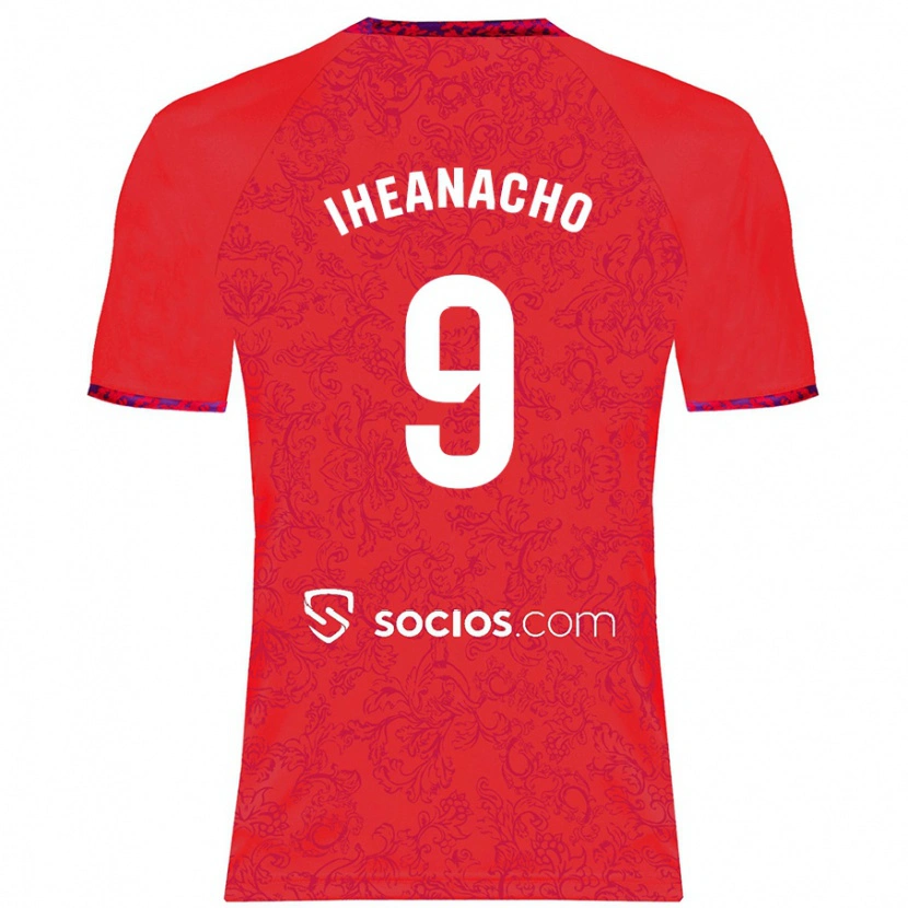 Danxen Barn Kelechi Iheanacho #9 Rød Bortetrøye Drakt Trøye 2024/25 Skjorter T-Skjorte