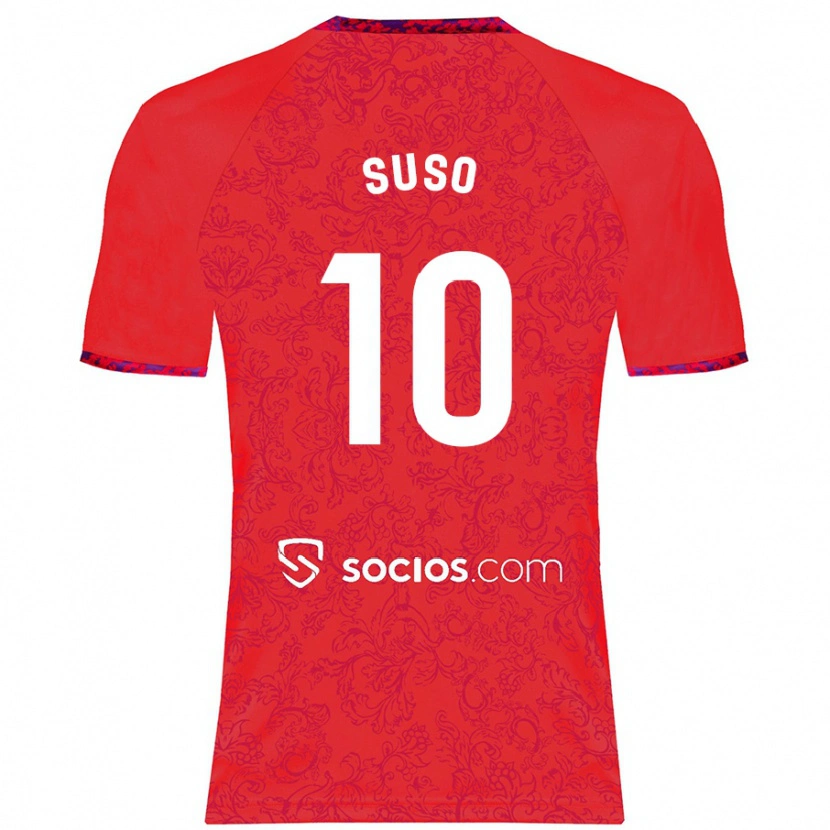 Danxen Barn Suso #10 Rød Bortetrøye Drakt Trøye 2024/25 Skjorter T-Skjorte