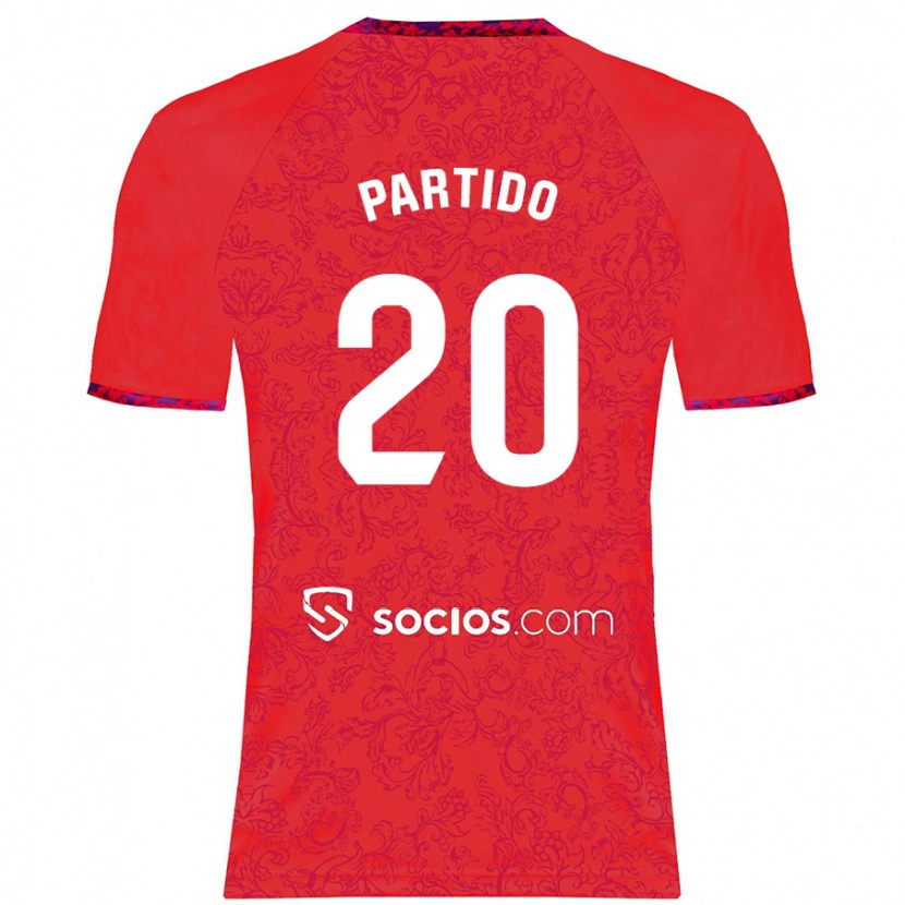 Danxen Barn Paula Partido #20 Rød Bortetrøye Drakt Trøye 2024/25 Skjorter T-Skjorte