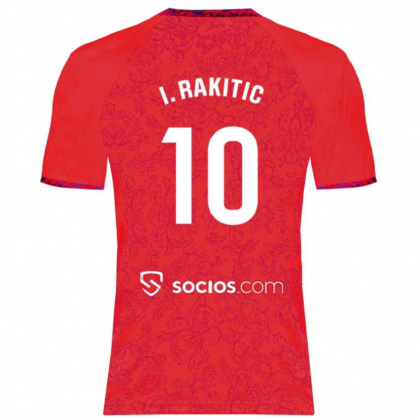 Danxen Barn Ivan Rakitic #10 Rød Bortetrøye Drakt Trøye 2024/25 Skjorter T-Skjorte