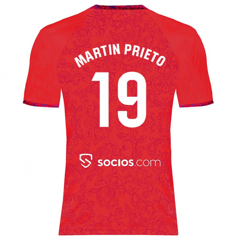 Danxen Barn Cristina Martín-Prieto Gutiérrez #19 Rød Bortetrøye Drakt Trøye 2024/25 Skjorter T-Skjorte