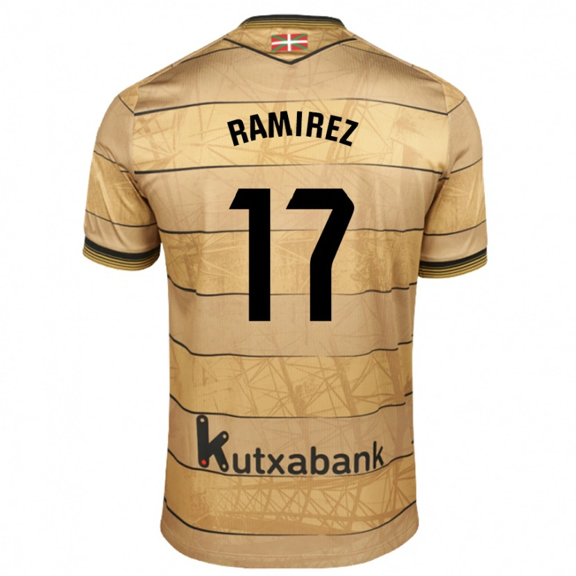 Danxen Barn Darío Ramírez #17 Brun Bortetrøye Drakt Trøye 2024/25 Skjorter T-Skjorte