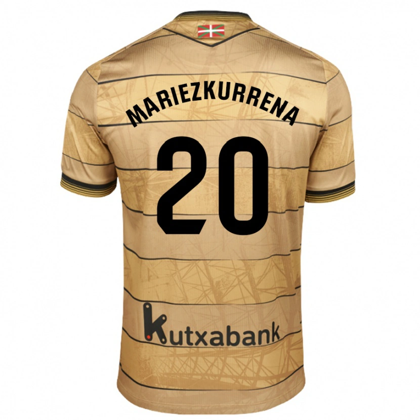 Danxen Barn Arkaitz Mariezkurrena #20 Brun Bortetrøye Drakt Trøye 2024/25 Skjorter T-Skjorte
