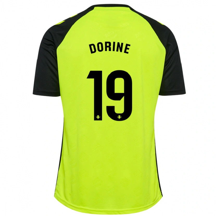 Danxen Barn Dorine Nina Chuigoue #19 Fluorescerende Gul Svart Bortetrøye Drakt Trøye 2024/25 Skjorter T-Skjorte