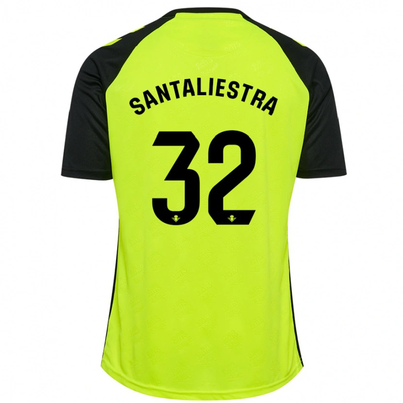 Danxen Barn Carla Santaliestra #32 Fluorescerende Gul Svart Bortetrøye Drakt Trøye 2024/25 Skjorter T-Skjorte