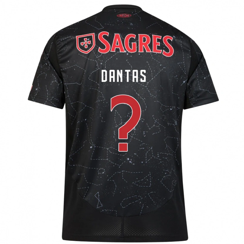 Danxen Barn Tiago Dantas #0 Svart Rød Bortetrøye Drakt Trøye 2024/25 Skjorter T-Skjorte