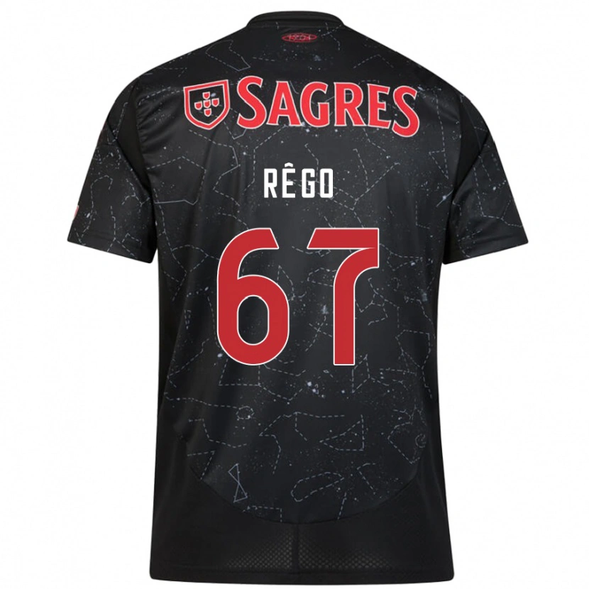 Danxen Barn Rodrigo Rêgo #67 Svart Rød Bortetrøye Drakt Trøye 2024/25 Skjorter T-Skjorte