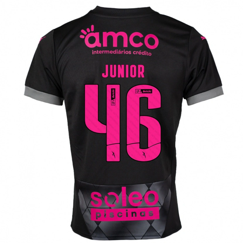 Danxen Barn Mário Junior #46 Svart Rosa Bortetrøye Drakt Trøye 2024/25 Skjorter T-Skjorte