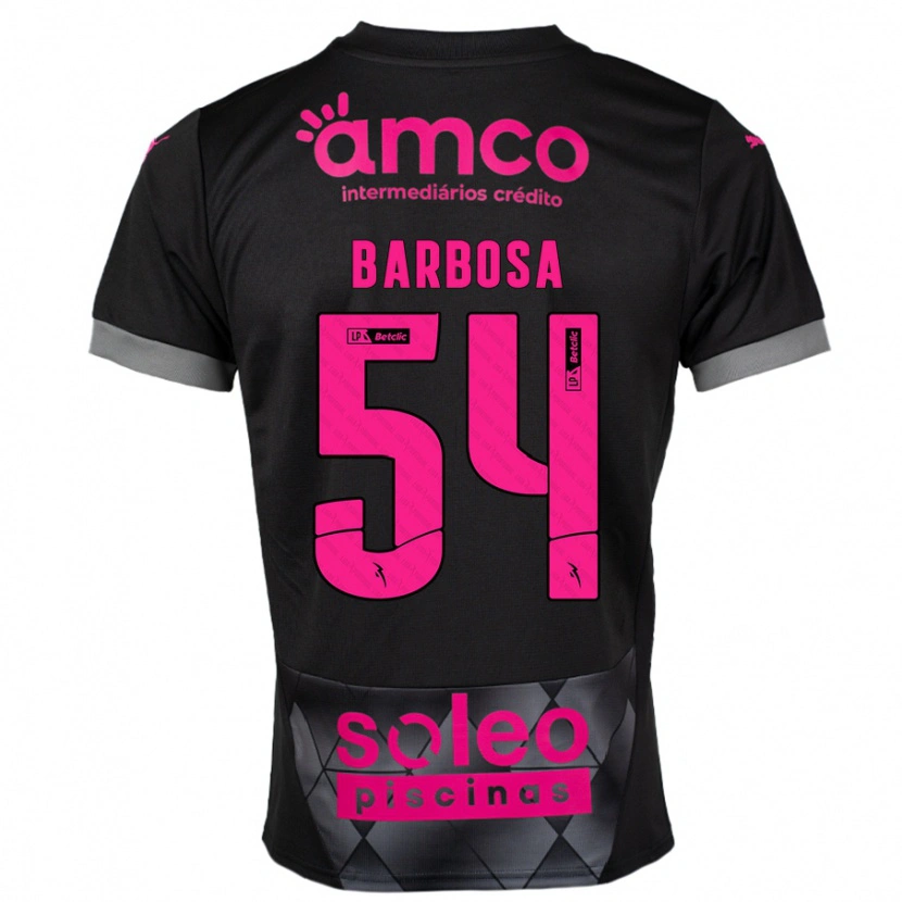 Danxen Barn Guilherme Barbosa #54 Svart Rosa Bortetrøye Drakt Trøye 2024/25 Skjorter T-Skjorte