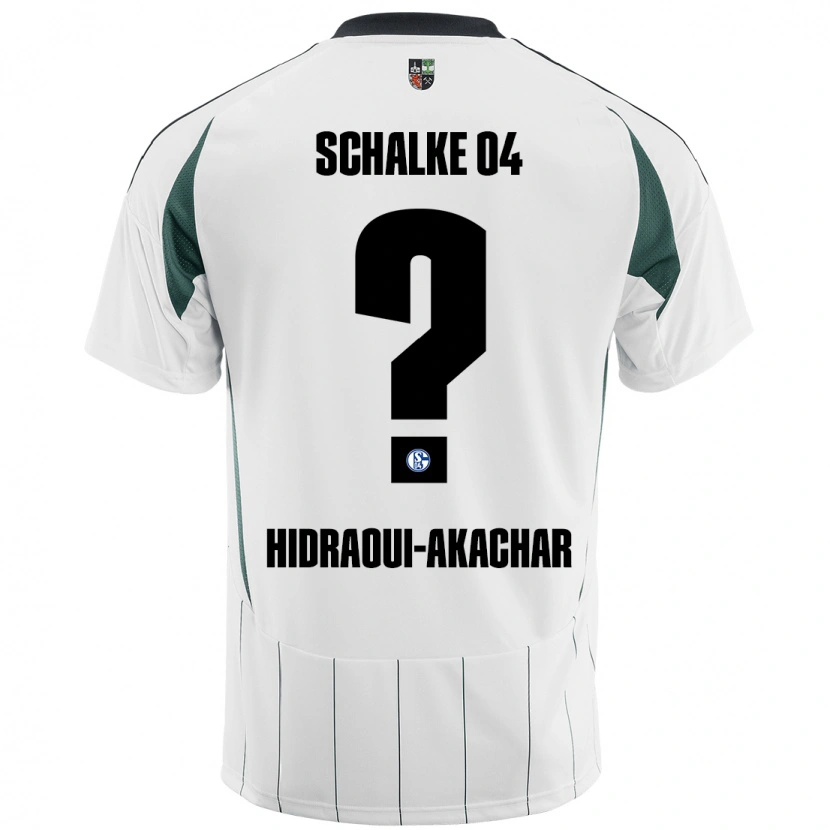 Danxen Barn Yassin Hidraoui-Akachar #0 Hvit Grønn Bortetrøye Drakt Trøye 2024/25 Skjorter T-Skjorte