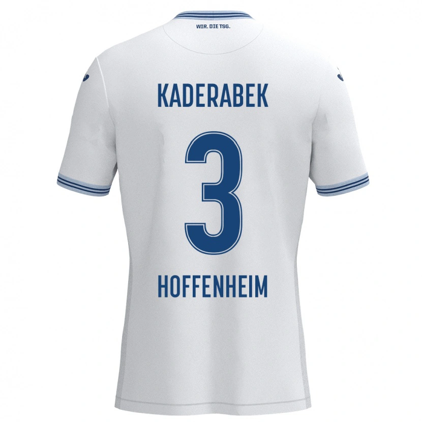 Danxen Barn Pavel Kaderabek #3 Hvit Blå Bortetrøye Drakt Trøye 2024/25 Skjorter T-Skjorte