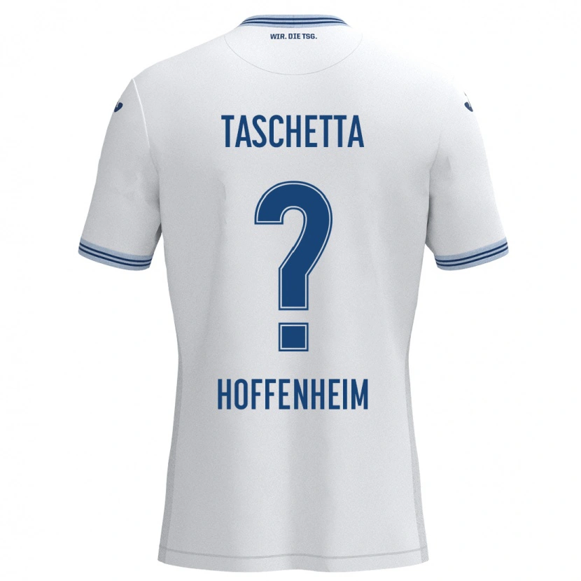Danxen Barn Vincenzo Taschetta #0 Hvit Blå Bortetrøye Drakt Trøye 2024/25 Skjorter T-Skjorte