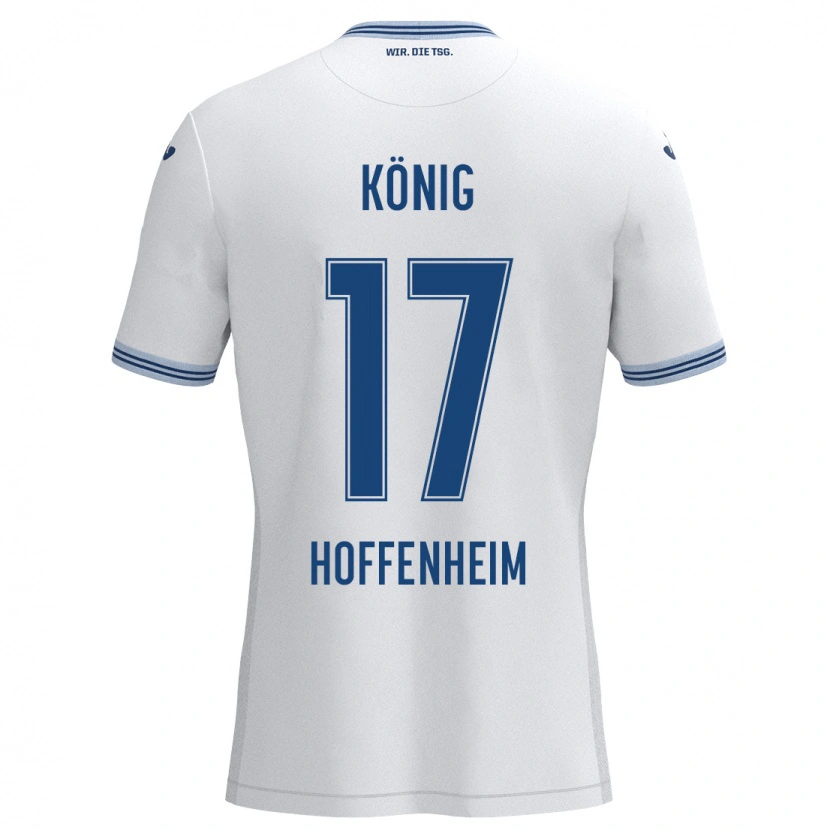 Danxen Barn Noah König #17 Hvit Blå Bortetrøye Drakt Trøye 2024/25 Skjorter T-Skjorte
