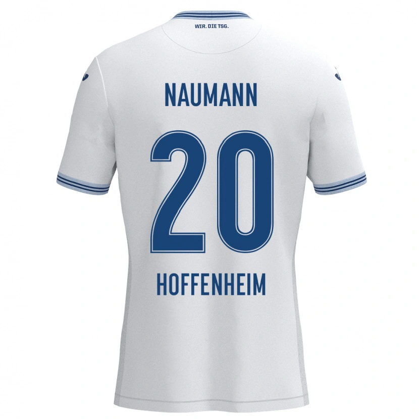 Danxen Barn Maxim Naumann #20 Hvit Blå Bortetrøye Drakt Trøye 2024/25 Skjorter T-Skjorte