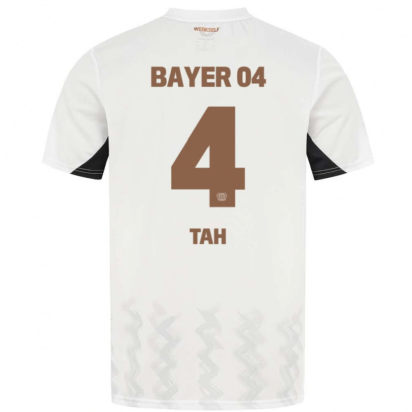 Danxen Barn Jonathan Tah #4 Hvit Svart Bortetrøye Drakt Trøye 2024/25 Skjorter T-Skjorte