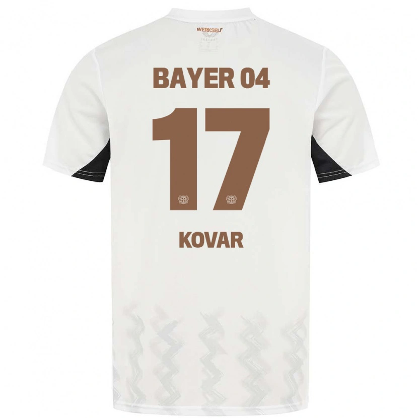 Danxen Barn Matej Kovar #17 Hvit Svart Bortetrøye Drakt Trøye 2024/25 Skjorter T-Skjorte