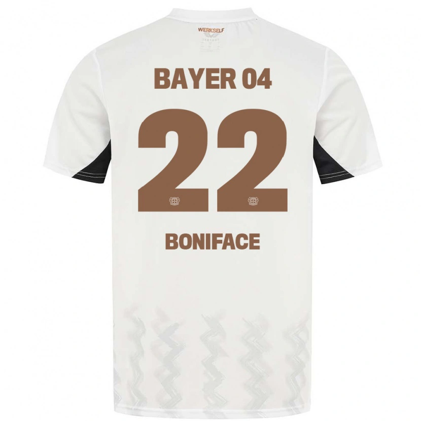 Danxen Barn Victor Boniface #22 Hvit Svart Bortetrøye Drakt Trøye 2024/25 Skjorter T-Skjorte
