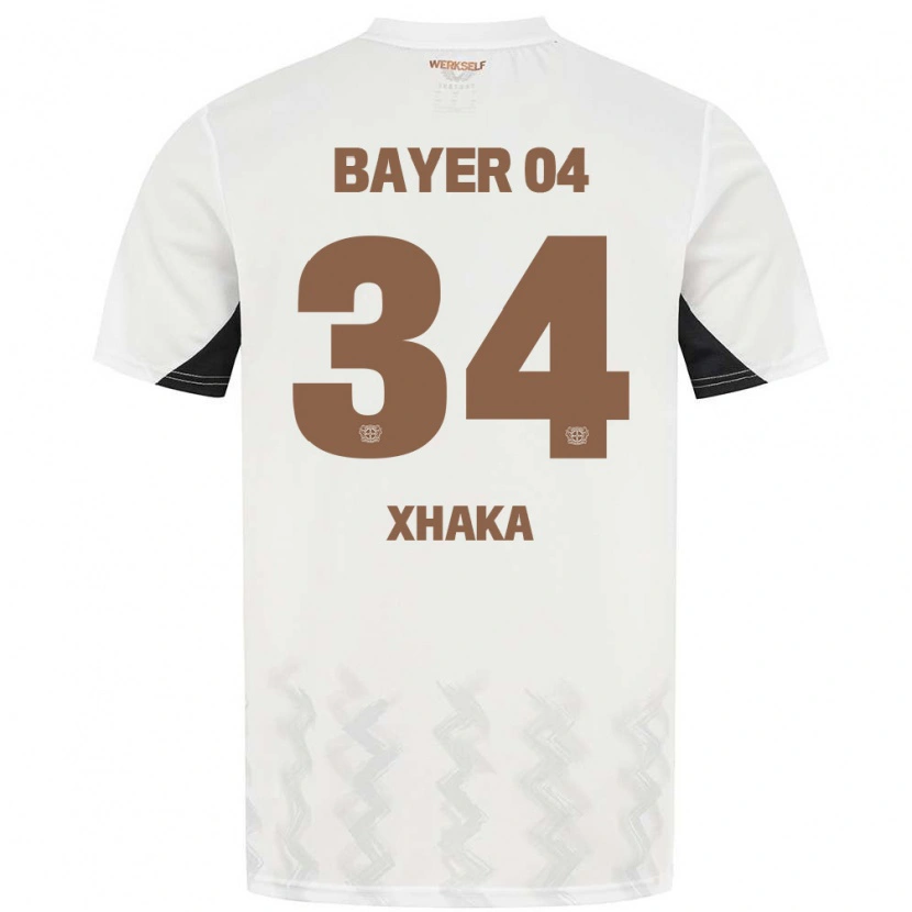 Danxen Barn Granit Xhaka #34 Hvit Svart Bortetrøye Drakt Trøye 2024/25 Skjorter T-Skjorte
