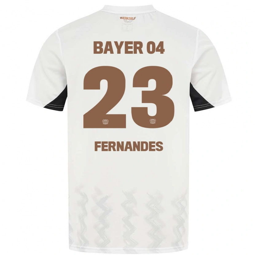 Danxen Barn Tyron Fernandes #23 Hvit Svart Bortetrøye Drakt Trøye 2024/25 Skjorter T-Skjorte