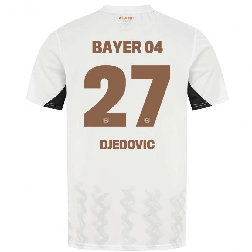 Danxen Barn Seldin Djedovic #27 Hvit Svart Bortetrøye Drakt Trøye 2024/25 Skjorter T-Skjorte
