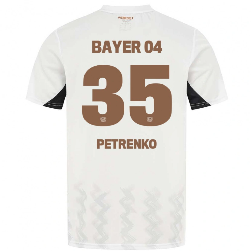 Danxen Barn Oleksandr Petrenko #35 Hvit Svart Bortetrøye Drakt Trøye 2024/25 Skjorter T-Skjorte