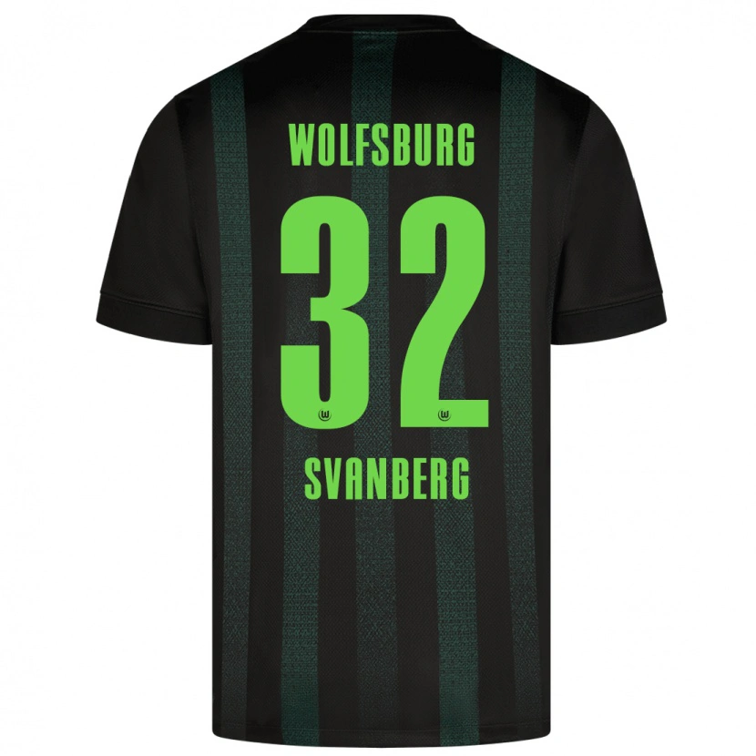 Danxen Barn Mattias Svanberg #32 Mørk Grønn Bortetrøye Drakt Trøye 2024/25 Skjorter T-Skjorte