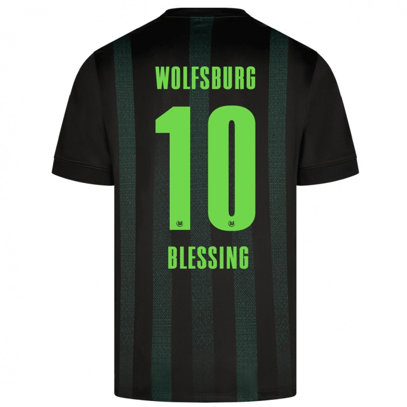Danxen Barn Èlisée Blessing #10 Mørk Grønn Bortetrøye Drakt Trøye 2024/25 Skjorter T-Skjorte