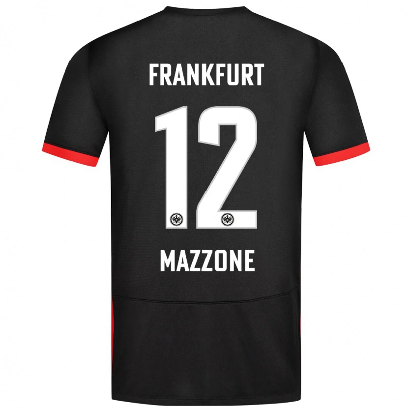 Danxen Barn Matteo Mazzone #12 Svart Bortetrøye Drakt Trøye 2024/25 Skjorter T-Skjorte