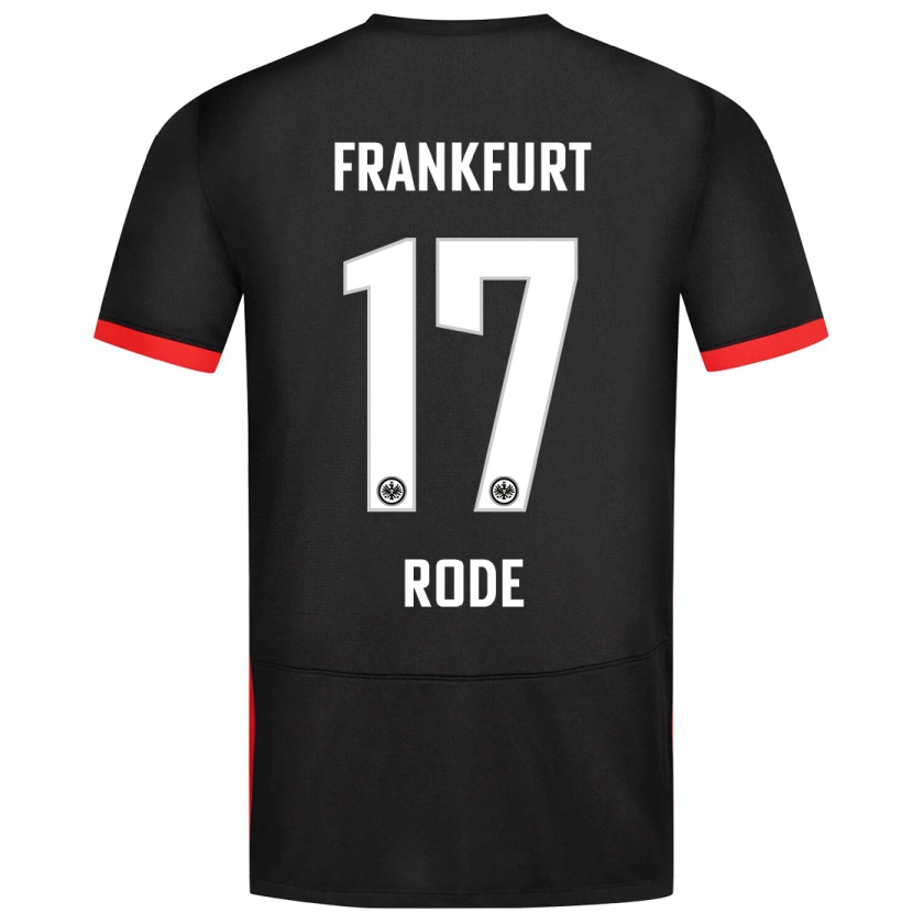 Danxen Barn Sebastian Rode #17 Svart Bortetrøye Drakt Trøye 2024/25 Skjorter T-Skjorte