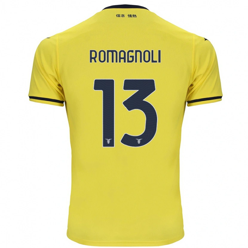 Danxen Barn Alessio Romagnoli #13 Gul Bortetrøye Drakt Trøye 2024/25 Skjorter T-Skjorte