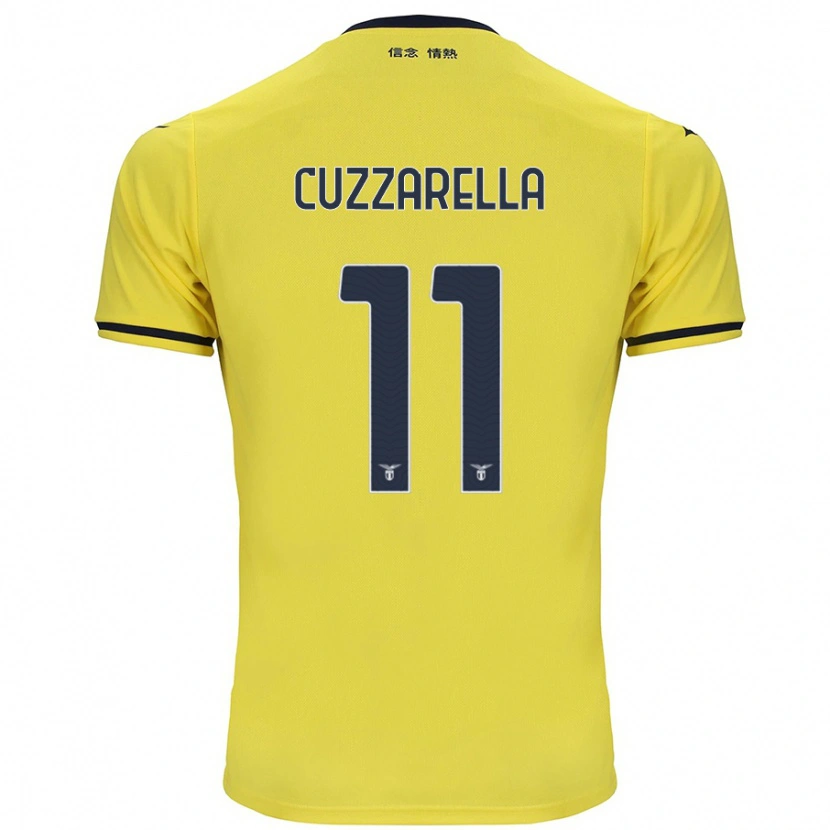 Danxen Barn Cristian Cuzzarella #11 Gul Bortetrøye Drakt Trøye 2024/25 Skjorter T-Skjorte