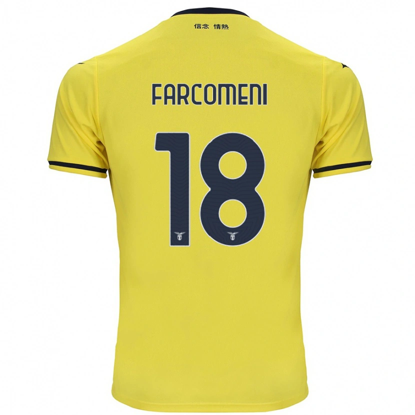 Danxen Barn Valerio Farcomeni #18 Gul Bortetrøye Drakt Trøye 2024/25 Skjorter T-Skjorte