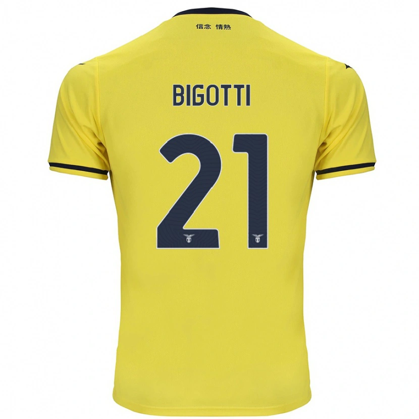 Danxen Barn Massimo Bigotti #21 Gul Bortetrøye Drakt Trøye 2024/25 Skjorter T-Skjorte
