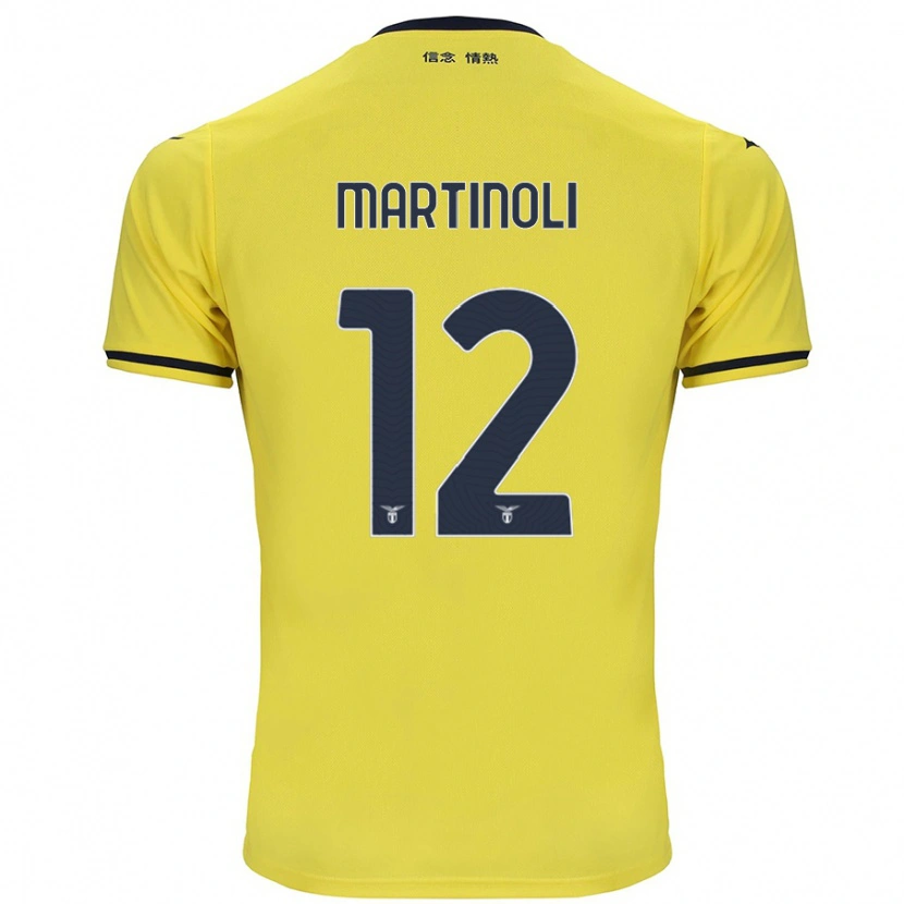 Danxen Barn Elettra Martinoli #12 Gul Bortetrøye Drakt Trøye 2024/25 Skjorter T-Skjorte