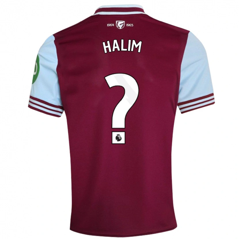Danxen Mann Mehmet Halim #0 Mørk Rød Hjemmetrøye Drakt Trøye 2024/25 Skjorter T-Skjorte