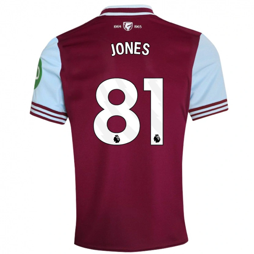Danxen Mann Liam Jones #81 Mørk Rød Hjemmetrøye Drakt Trøye 2024/25 Skjorter T-Skjorte
