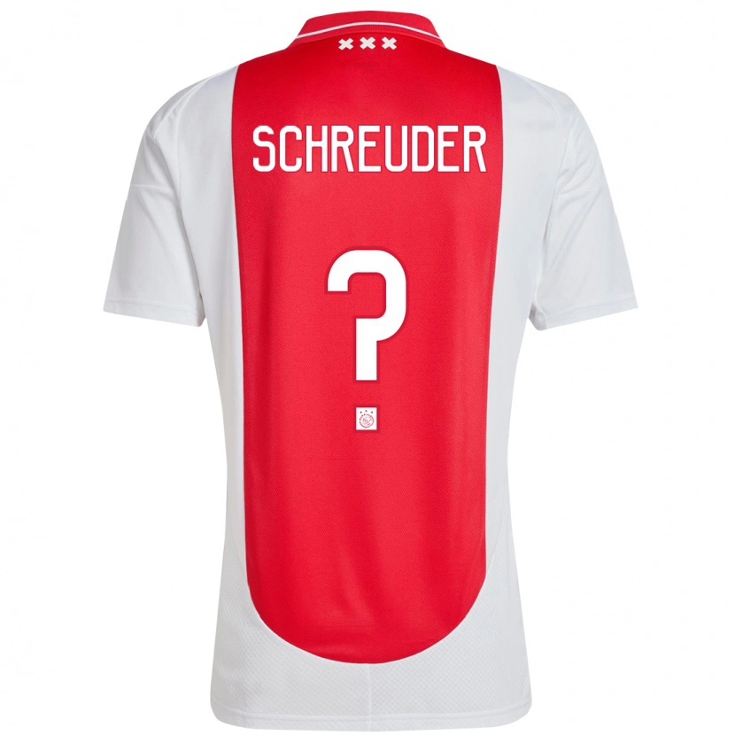 Danxen Mann Timo Schreuder #0 Rød Hvit Hjemmetrøye Drakt Trøye 2024/25 Skjorter T-Skjorte