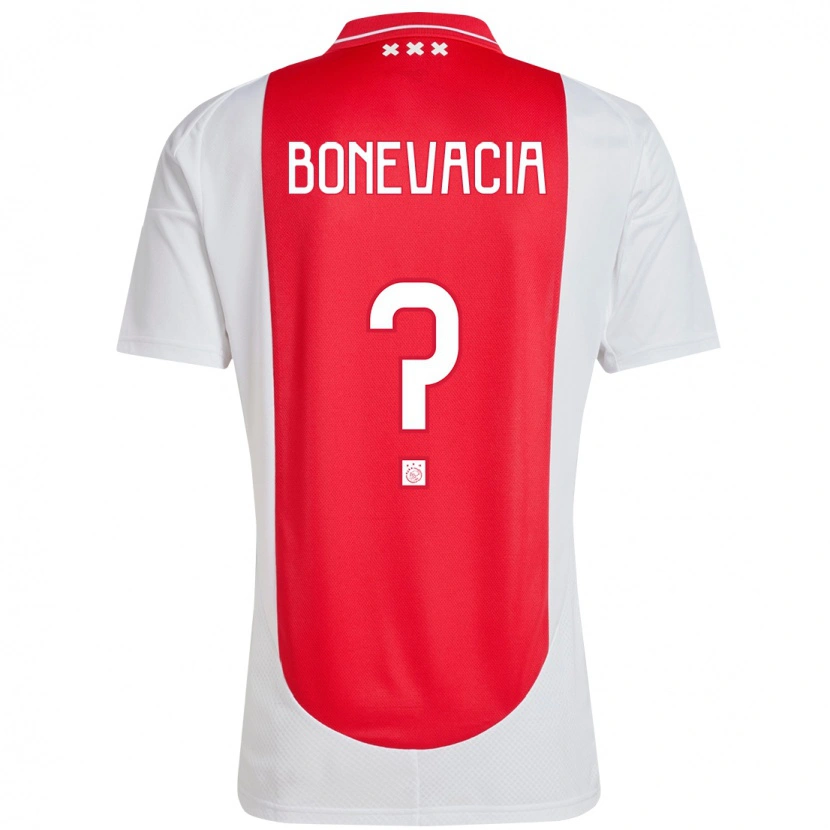 Danxen Mann Giuliano Bonevacia #0 Rød Hvit Hjemmetrøye Drakt Trøye 2024/25 Skjorter T-Skjorte