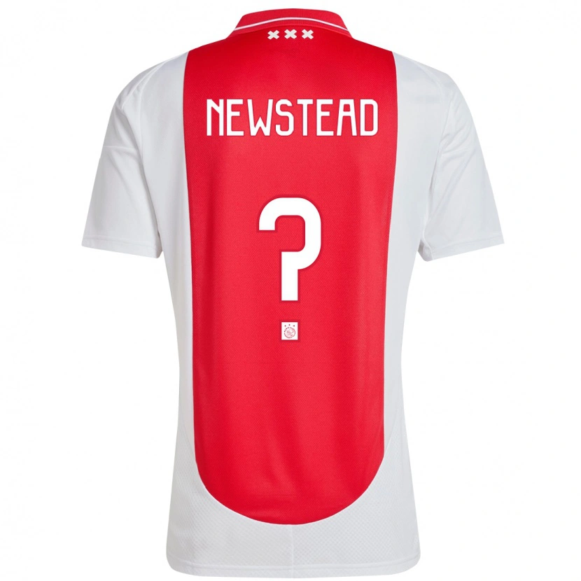 Danxen Mann Xander Newstead #0 Rød Hvit Hjemmetrøye Drakt Trøye 2024/25 Skjorter T-Skjorte
