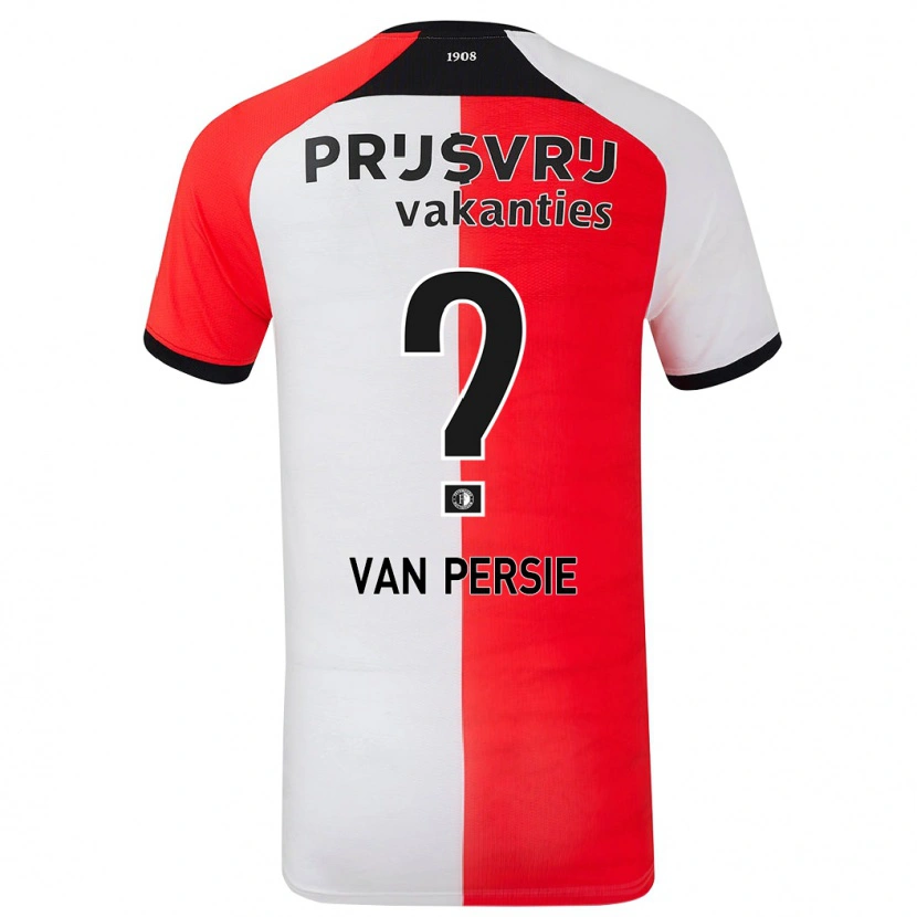 Danxen Mann Shaqueel Van Persie #0 Rød Hvit Hjemmetrøye Drakt Trøye 2024/25 Skjorter T-Skjorte